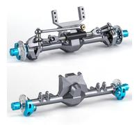 HooCrawler 1/24 RC Crawler Axles with CNC Aluminum Front & Rear Straight Axle +9mm for 1/24 RC Crawler Axial SCX24 Deadbolt 90081 C10 Jeep Gladiator Upgrade Parts (Titanium F&R Set)