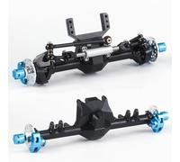 HooCrawler 1/24 RC Crawler Axles with CNC Aluminum Front & Rear Straight Axle +9mm for 1/24 RC Crawler Axial SCX24 Deadbolt 90081 C10 Jeep Gladiator Upgrade Parts (Black F&R Set)