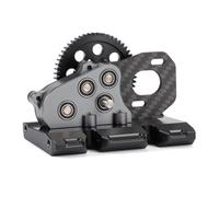 HooCrawler Overdrive Gearbox LCG Trans 29% 17% Overdrive Transmission with Skid Plate for 1/10 RC Crawler LCG Chassis SCX10 III Pro Capra (17% Front OD Trans)