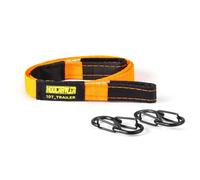 HooCrawler RC Tow Strap, Simulated Tow Rope with Hooks, Mini Scale Rescue Rope for 1/8 1/10 1/12 1/14 RC Crawler Trucks Model Cars Decoration (Orange Set)