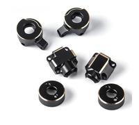 HooCrawler SCX30 1/30 Steering Knuckles Brass Upgrade Set Diff Covers&Rear Hub Weights for Axial SCX30 Bronco Jeep Wrangler (4 in1 Set)