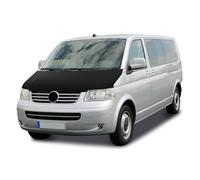 Hood Bra Stone Chip Protection Compatible with VW T5.1 2010-2015 Black Hood Cover Car Bonnet Bra Nappa Leather - Black