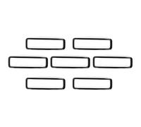 Hood Bumper Vent Grille 7PCS/set Hood Vent Cover Trim Car Air Intake Decor Frame Sticker Compatible With Jeep For Wrangler JL For Gladiator JT 2018-2025(Black)