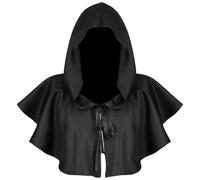 Hood, Cosplay Death Black Cape, Black Cloak with Hood, Free Size Halloween Props for Celebrations, Cosplay, Birthday Parties, Masquerade Balls, Holiday