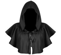 Hood, Cosplay Death Black Cape, Black Cloak with Hood, Free Size Halloween Props for Celebrations, Cosplay, Birthday Parties, Masquerade Balls, Holiday