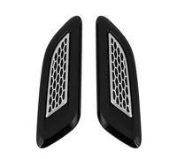 Hood Cover Trim For Chevrolet For Cobalt For Fj Universal Car Hood Vents Scoop Decoration Cover Fender Intake Vent Trim Side Flow Sticker(Black and Silver)