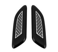 Hood Cover Trim For Cobalt For Fj For Cruiser Universal Car Hood Scoop Decoration Flow Cover Fender Intake Vent Trim Side Sticker Accessories(Black and Silver)
