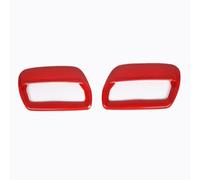Hood Cover Trim For Mustang 2018 2019 2020 Car Exterior Accessories Fiber Look Red Front Hood Air Outlet Vent Decoration Trim Cover(Red)