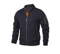 HOOD CREW Men’s Casual Lightweight Bomber Jackets Sportswear Thin Windbreaker with Multi Pockets