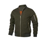 HOOD CREW Men’s Casual Lightweight Bomber Jackets Sportswear Thin Windbreaker with Multi Pockets