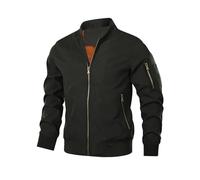 HOOD CREW Men’s Casual Lightweight Bomber Jackets Sportswear Thin Windbreaker with Multi Pockets