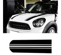 Hood Decal Bonnet Racing Stripes Engine Cover Vinyl Decal Stickers,For Mini Cooper Countryman R60 Clubman R55 2010-2016，Car body sticker