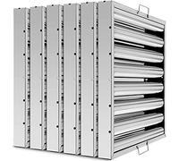 Hood Filters 19.5W x 19.5H Inch, 430 Stainless Steel 7 Grooves Commercial Hood Filters, Range Hood Filter for Grease Rated Commercial Kitchen Exhaust Hoods Pack of 6