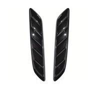 Hood Grille Cover Compatible With Chevy For Silverado Glossy Black Front Hood Side Air Flow Vent Scoop Decor Trim Car Accessories Replacement(Black)