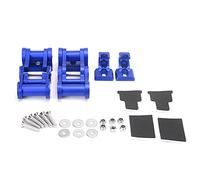 Hood Latches CNC Aluminum Alloy Bonnet Lock Tough Textured Red Finish Adjustable Hood Catch Kit for JK JKU 2007 2018 Sports Sahara Freedom (Azul)