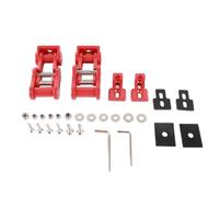 Hood Latches CNC Aluminum Alloy Bonnet Lock Tough Textured Red Finish Adjustable Hood Catch Kit for JK JKU 2007 2018 Sports Sahara Freedom (Rojo)