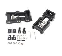 Hood Latches CNC Aluminum Alloy Bonnet Lock Tough Textured Red Finish Adjustable Hood Catch Kit for JK JKU 2007 2018 Sports Sahara Freedom (Negro)