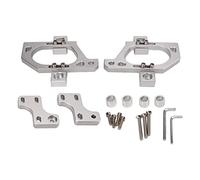 Hood Light Mount Aluminum Black Front Cover Light Bar Mounting Brackets Replacement for JL JLU 4 Door Unlimited Sahara Rubicon Sport 2018+ High Strength Dust Proof Powder Coating (Silver)