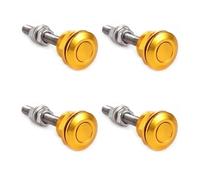 Hood Lock Catch 22mm Universal Car Hood Pin Kit Aluminum Push Button Bonnet Quick Release Latch Bumper License Plate Lock Clip Car Engine Hood Lock(Gold 4pcs)
