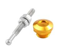 Hood Lock Catch 22mm Universal Car Hood Pin Kit Aluminum Push Button Bonnet Quick Release Latch Bumper License Plate Lock Clip Engine Hood Lock Latch(Gold)