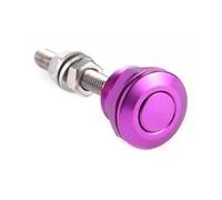 Hood Lock Catch 22mm Universal Car Hood Pin Kit Aluminum Push Button Bonnet Quick Release Latch Bumper License Plate Lock Clip Car Engine Hood Lock(Purple)