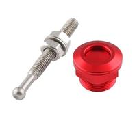 Hood Lock Catch 22mm Universal Car Hood Pin Kit Aluminum Push Button Bonnet Quick Release Latch Bumper License Plate Lock Clip Engine Hood Lock Latch(Red)