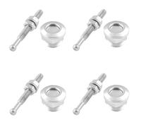 Hood Lock Catch 22mm Universal Car Hood Pin Kit Aluminum Push Button Bonnet Quick Release Latch Bumper License Plate Lock Clip Bonnet Release Lock Latch(Silver 4pcs)