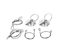 Hood Lock Latch 2Pcs CNC Universal Car Racing for Sport Bonnet Hood Pin Lock Latch Appearance Kit(Silver)