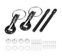 Hood Pin Lock, Universal Bonnet Hood Pin Pins Lock Quick Release Hood Bonnet Pins Latch Kit for Racing Sport Car(Black)