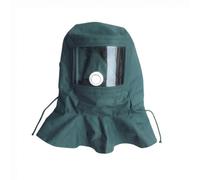 Hood Sandblasting Face With Viewing Window And Particle Barrier Pongee And PC Screen Lens With Drawstrings suitable for foundry work shipyards heavy duty tasks equipment service