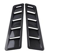 Hood Vent Scoop Kit Universal 2pcs Hood Vents Louver Window Flow Cooling Air Panel Intake Self-Adhesive Compatible With For Mustang(Black2)