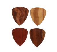 HOODANCOS 1 Box Folk Electric Wooden Guitar Picks Boxed Bass Wood Plectrums Smooth Surface Lightweight for Acoustic and Electric Guitar Players