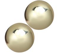 HOODANCOS 1 Pair Brass Hand Massage Balls for Adults, Smooth and Polished Design, Lightweight Round Exercise Balls for Hand Therapy and Physiotherapy Relaxation