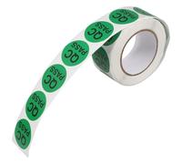 HOODANCOS 1 Roll Warehouse Qc Pass Stickers Round Self-Adhesive Backing Coated Adhesive Sticker Easy to Use Quality Control Labels for Product Inspection