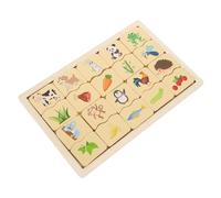 HOODANCOS 1 Set Wooden Matching Puzzle for Montessori Educational for Early Learning Safe Construction Develop Memory Recognition Skills for