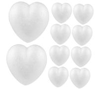 HOODANCOS 10 Pcs Heart Shaped Foam Craft Decorations Lightweight Smooth Foam Hearts for DIY Art Projects Wedding Party Holiday Ornaments