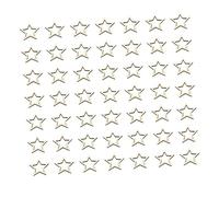 HOODANCOS 100 Pcs Assorted Colour Five-Pointed Star Wood Slice Pendants for Decorating Your Christmas Party, Made of Sturdy Plastic with Realistic Design and Fine Modelling