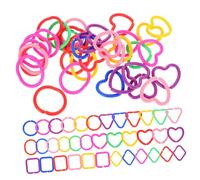 HOODANCOS 100 Pcs Plastic Chain Links for Colorful Geometric Linking Rings for Early Education for Home and Kindergarten Supports Motor Skills Development