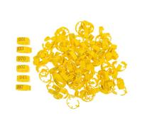 HOODANCOS 100Pcs Adjustable Numbered Chicken Leg Bands Lightweight Poultry Identification Rings for Breeding and Farm Management