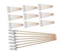 HOODANCOS 100pcs Bamboo Stick Alligator Clips for Painting Projects Strong Clamp Model Coloring Clips for Photos Posters Crafts Portable Lightweight Decorative Holders