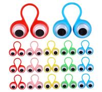 HOODANCOS 100pcs Eyeball Rings for Finger Safe Eye Puppets for Creative Learning for Parties and Favors Sensory Fun for All Ages