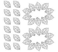 HOODANCOS 100pcs Hollow-out Silver Iron Leaf Charms for Crafts Accessories with Fine Workmanship, Creative Design Suitable for Hairpins and Traditional Hair Accessories for Women