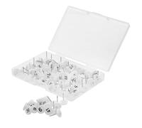 HOODANCOS 100pcs Numbered Safety Pins Push Pin Tacks Plastic Thumb Tacks Thumbtacks Flat White