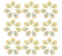 HOODANCOS 100Pcs Peacock Rhinestones Water Drop Shape Flatback Resin Gems 18X25Mm for Headdress Making Sewing Crafts Wedding Dress Decorations