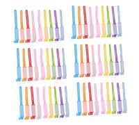 HOODANCOS 100Pcs PVC Loss Writable Wristbands Bracelets for Festivals School Excursions Public Events Random Colors Random Color