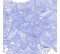 HOODANCOS 100pcs Small Plastic Suction Cup Hooks 20mm with Mushroom Head, Reusable Mini Suction Hangers for Glass Surfaces, Kitchen and Bathroom Wall Storage