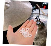 HOODANCOS 100pcs White Plastic Drum Washers Gasket Accessories for Snare Drum and Electronic Lightweight Percussion Pads to Reduce Noise and Enhance Playing Experience