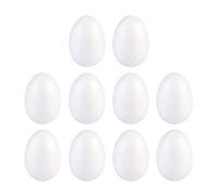 HOODANCOS 10PCS 8cm White Craft Foam Eggs Smooth for Spring Valentine’s Day Easter Holiday Art Crafts Making Handmade DIY Painting School Projects
