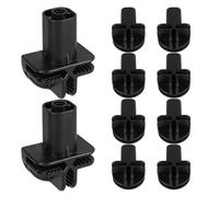 HOODANCOS 10pcs Black Plastic Replacement Caster Wheels and Wire Grid Cube Connectors for Cat Cage, Closet Organizer, and Storage Unit Repair, Suitable for Luggage Wheel Replacement and