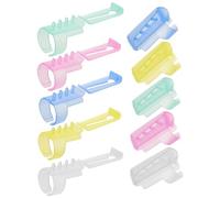 HOODANCOS 10pcs Creative Crochet Rings Knitting Loops for Yarn Guide Plastic Finger Knitting Rings for All Skill Levels Enhance Your Weaving Projects Effortlessly